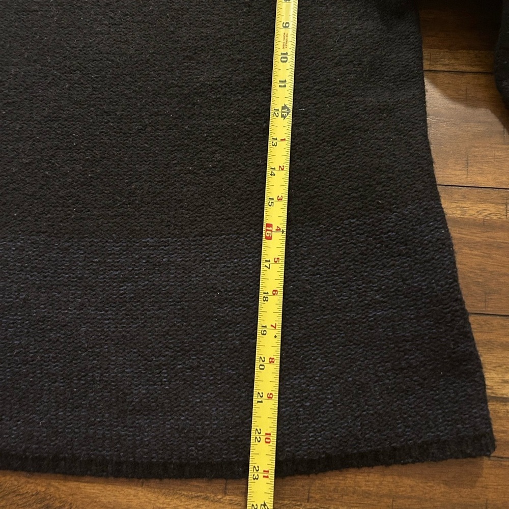 Vince Black Blue Color Block Roll Neck Wool Silk Cashmere Sweater Size Small - Picture 2 of 6